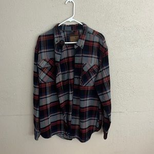 flannel over shirt